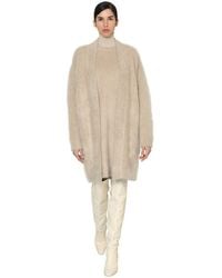 Max Mara Mohair & Wool Blend Knit Cardigan - Natural