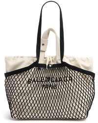 Balenciaga - Medium Totes Aus Canvas Und Fischernetz "24/ 7" - Lyst