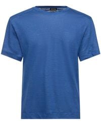 Zegna - T-shirt pure in jersey di lino - Lyst