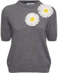 MSGM - Wool Blend Short Sleeve Sweater - Lyst
