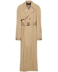 Balenciaga - Trench-coat long en coton - Lyst