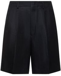 Loro Piana - Joetsu Pleated Linen & Silk Shorts - Lyst