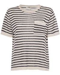 Max Mara - Novara Striped Linen T-shirt - Lyst