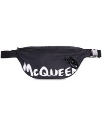 Alexander McQueen Oversize-gürteltasche mit riemen - Schwarz