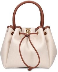 Burberry - Peony Canvas & Leather Top Handle Bag - Lyst