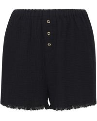 Love Stories Bedruckte Pyjamashorts sunday in Schwarz Damen Bekleidung Kurze Hosen Mini Shorts 