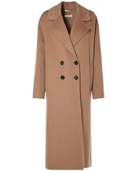 Max Mara - Holland Wool Double Breasted Long Coat - Lyst