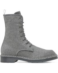 Max Mara 30mm Baker Brushed Cashmere Boots - Grey