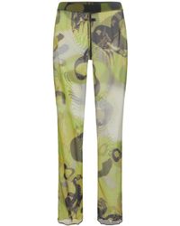 Heron Preston Pantalones Hern De Malla Con Estampado Camuflaje - Verde