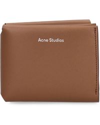 Acne Studios - Faltbare Brieftasche Aus Leder - Lyst