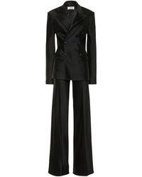 Maison Margiela Viscose Blend Envers Satin Suit - Black