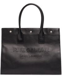Saint Laurent - Rive Gauche Small Leather Tote Bag - Lyst