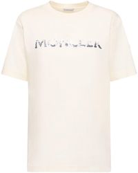 Moncler - Logo Cotton Jersey T-shirt - Lyst