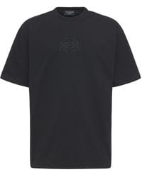 Balenciaga - T-shirt Aus Baumwolle Mit Logostickerei - Lyst