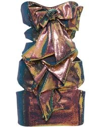 Alexandre Vauthier - Sequined Mini Dress W/ Bows - Lyst