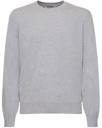 Brunello Cucinelli - Cotton Crewneck Sweater - Lyst