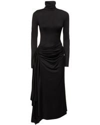 Victoria Beckham - Lvr Exclusive Shiny Jersey Midi Dress - Lyst