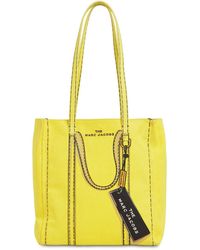 Marc Jacobs Tote Aus Baumwolle Und Leinen "the Tag" - Gelb
