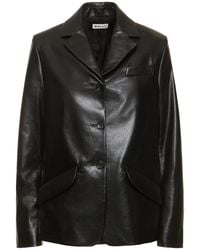 Bally - Leather Blazer Jacket - Lyst