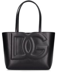 Dolce & Gabbana - Borsa Shopping In Pelle Con Logo - Lyst