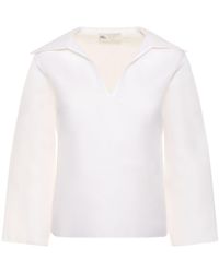 Tory Burch - Cotton Silk Gazar Tunic Shirt - Lyst