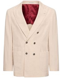 Brunello Cucinelli - Deconstructed Cotton & Cashmere Blazer - Lyst