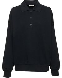 The Row - Corzas Cotton Jersey Polo Sweatshirt - Lyst