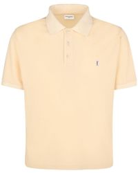 Saint Laurent - Cassandre Cotton Blend Polo Shirt - Lyst