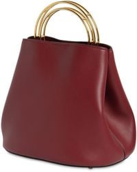 Marni Borsa Media "Pannier" In Pelle - Rosso