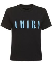 Amiri - T-shirt in jersey di cotone con logo - Lyst