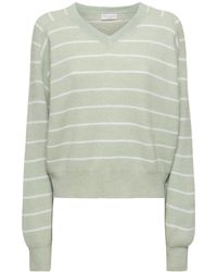 Brunello Cucinelli - Alpaca & Cotton V-neck Sweater - Lyst