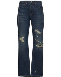 Herren Bekleidung Jeans Jeans mit Gerader Passform FLANEUR HOMME Ausgestellte Jeans Aus Baumwolldenim Mit Nieten in Schwarz für Herren 