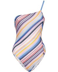 Missoni - Striped Knit One-Piece Swimsuit - Lyst
