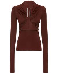 Rick Owens - Prong Open Front Jersey Top - Lyst