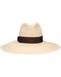 Borsalino - Sophie Semi-crochet Straw Panama Hat - Lyst