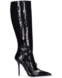 Versace - Stivali in vernice stampata - Lyst