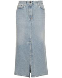 Loulou Studio - Rona Cotton Denim Long Skirt - Lyst