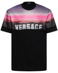 Versace - Hills Printed Cotton T-Shirt - Lyst