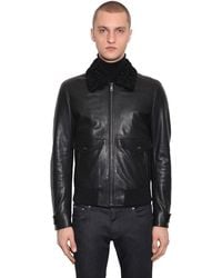 dolce & gabbana men's leather jacket