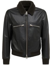 Tom Ford Nappa Leather Blouson Jacket in Black for Men | Lyst UK