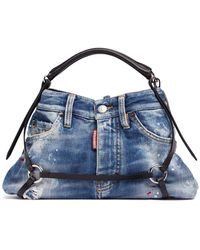 DSquared² - Bondage Denim Shoulder Bag - Lyst
