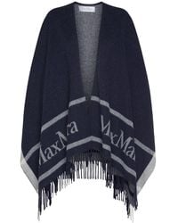 Max Mara - Hilde Fringed Wool Poncho - Lyst