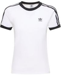 adidas Originals - 3 Stripes コットンスリムtシャツ - Lyst