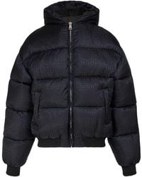 Balmain - Monogram Jacquard Nylon Puffer Jacket - Lyst