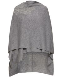 Ermanno Scervino - Embroidered Knit Cape Cardigan - Lyst