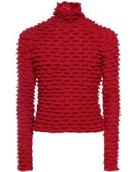 Bottega Veneta - Fish Scales Wool Blend Knit Sweater - Lyst