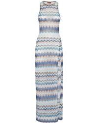 Missoni - Chevron Crochet Lurex Midi Dress - Lyst