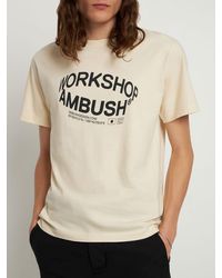 White Mens T-shirts Ambush T-shirts Save 57% Ambush Ivory Cotton Monogram T-shirt in White,Yellow for Men 