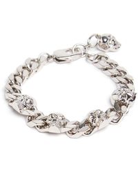 McQueen - Skull Chain Brass Bracelet - Lyst