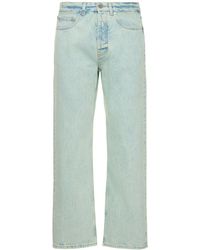 Palm Angels - Jeans in denim di cotone con logo ta - Lyst